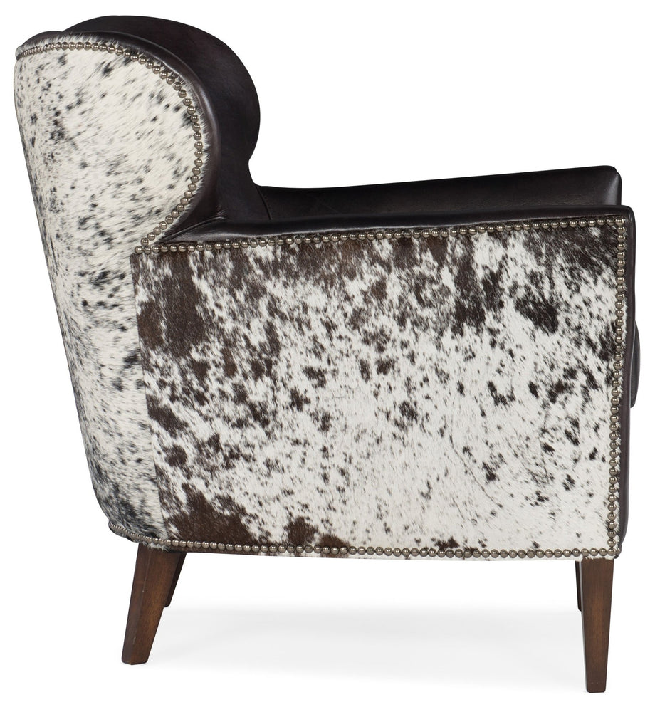 Kato Leather Club Chair w/ Salt Pepper HOH - #shop_name Chairs