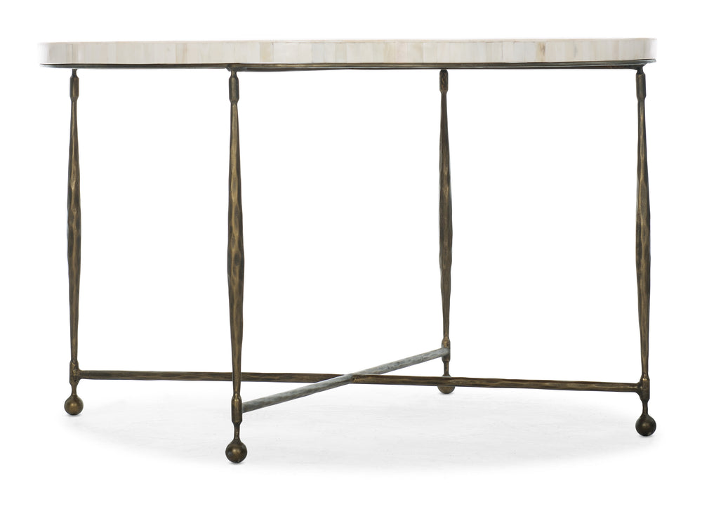 Commerce & Market Round Cocktail Table - Bronze Metal Base
