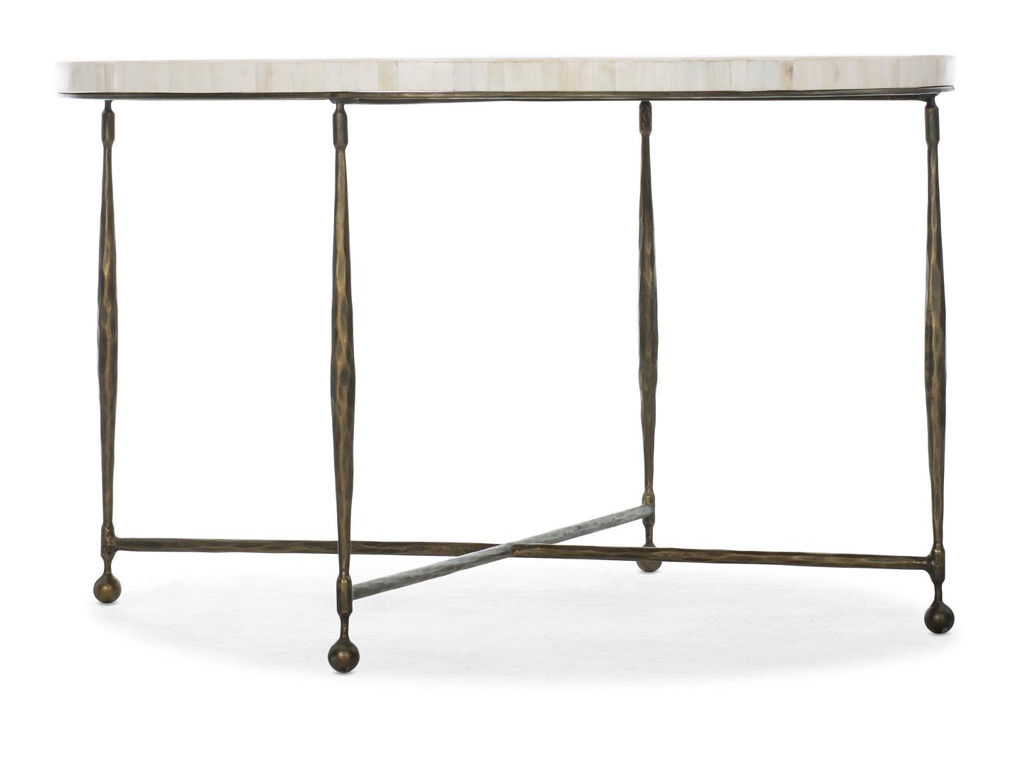 Commerce & Market Round Cocktail Table - Bronze Metal Base