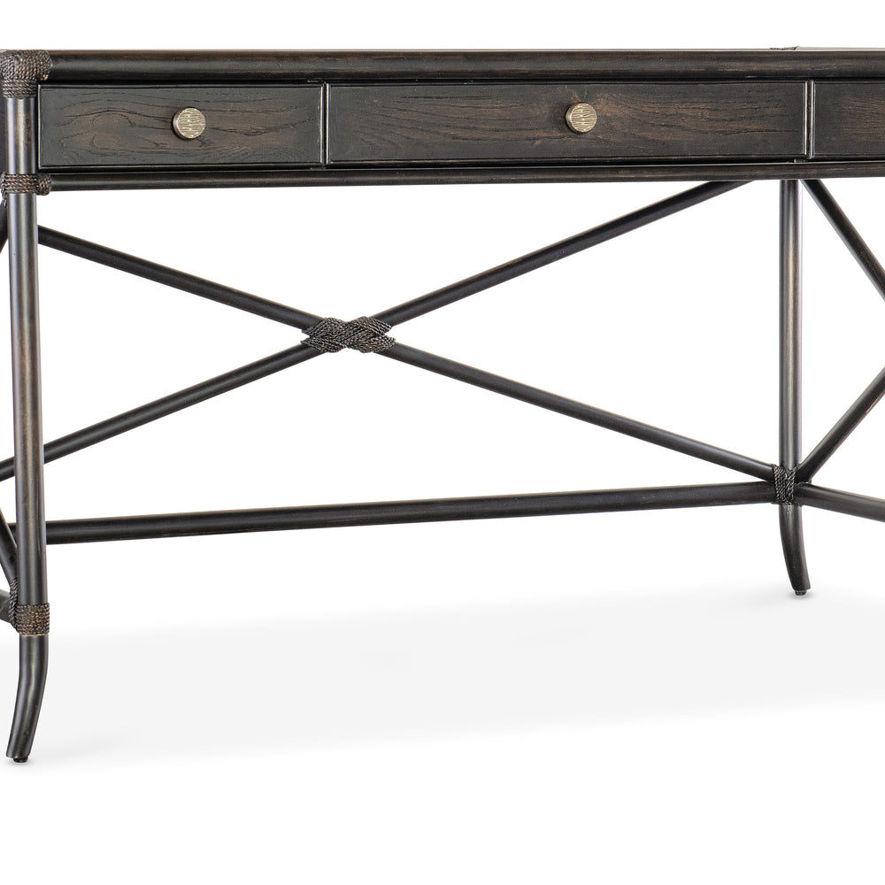 Retreat Pole Rattan Writing Desk - Black Sand.
