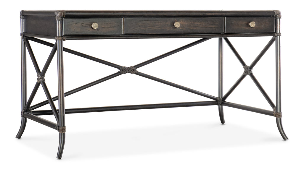 Retreat Pole Rattan Writing Desk - Black Sand.