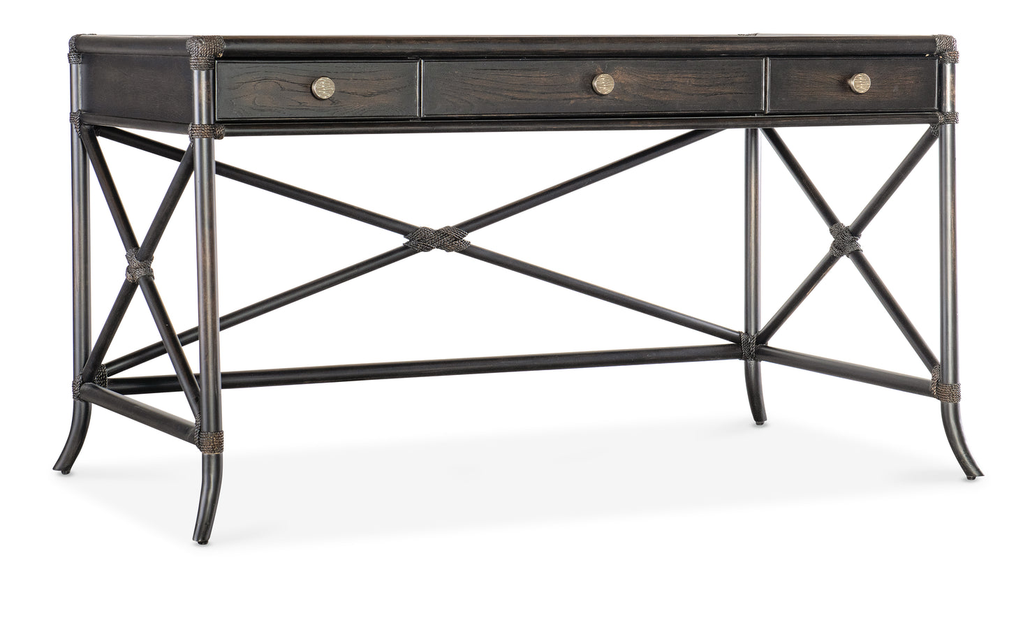 Retreat Pole Rattan Writing Desk - Black Sand.