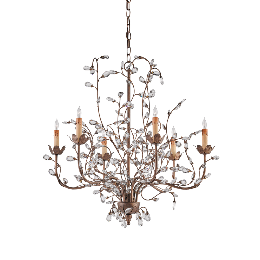Crystal Bud Medium Gold Chandelier