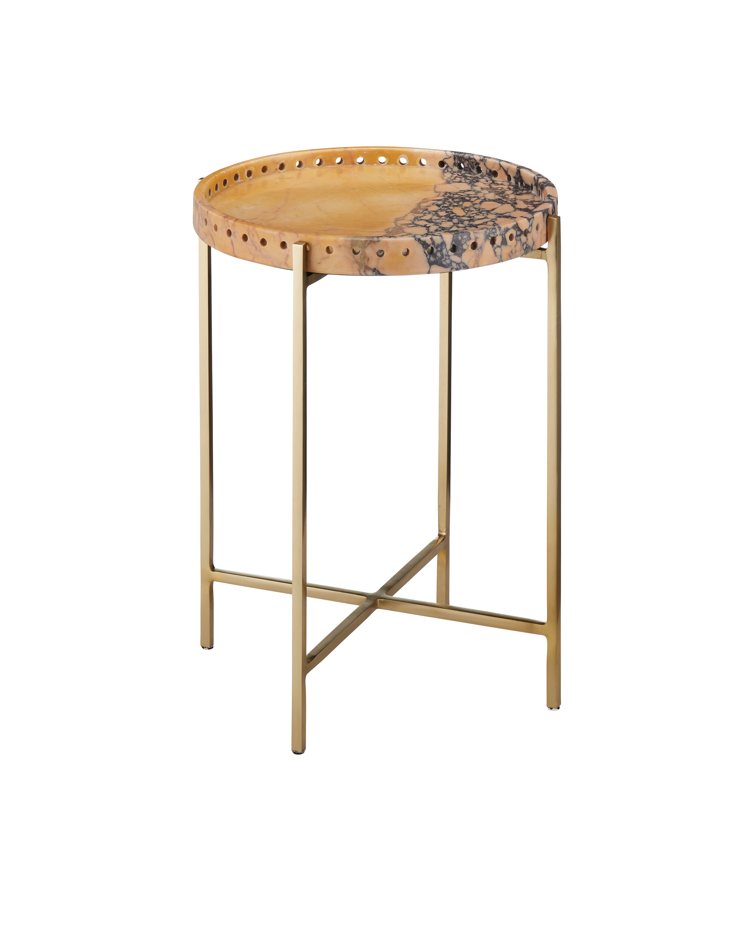 Currey & Company Freya Breccia Accent Table