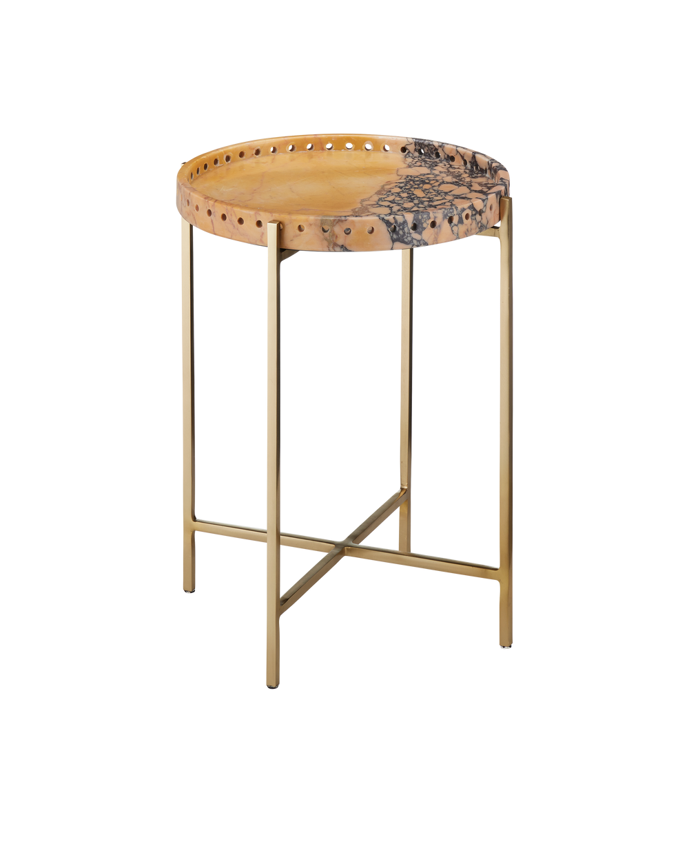 Freya Purple Breccia Accent Table