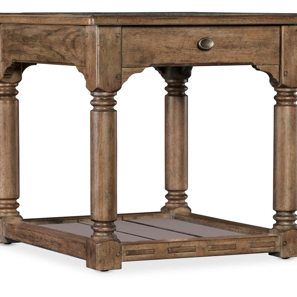 Americana End Table - Medium Wood
