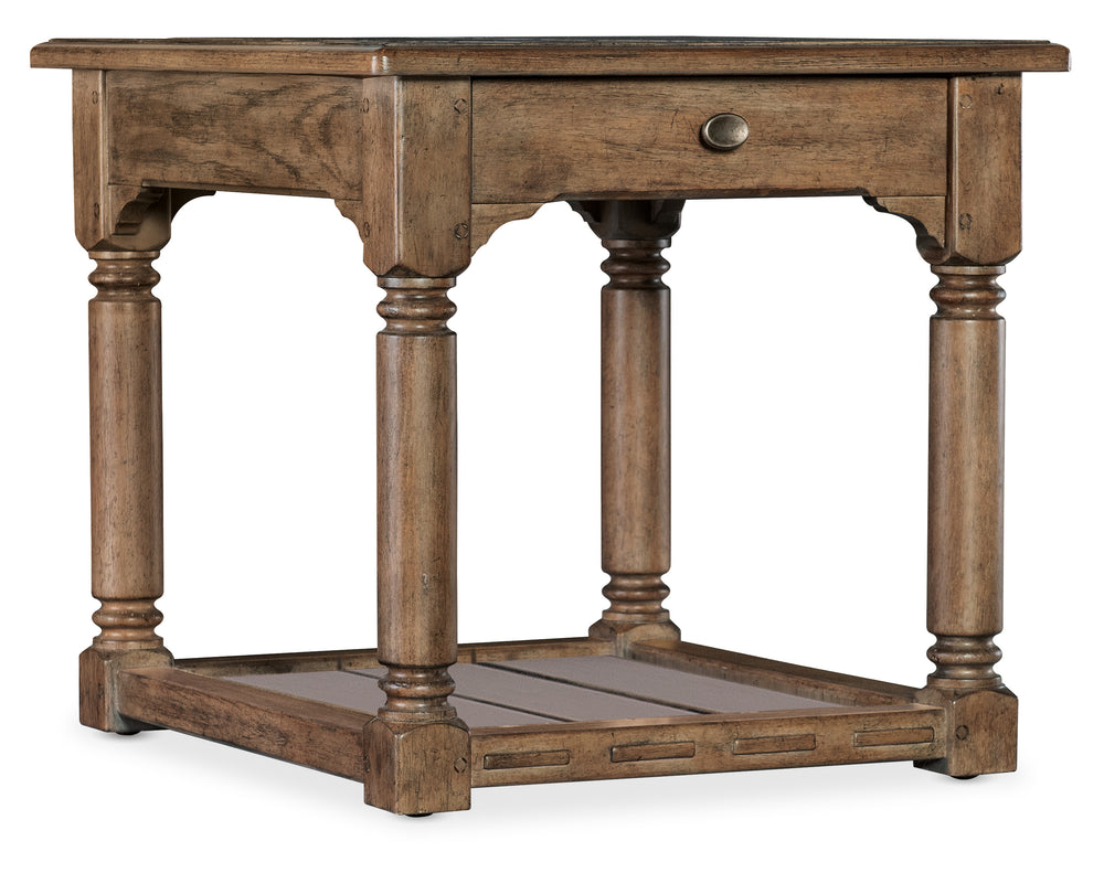 Americana End Table - Medium Wood