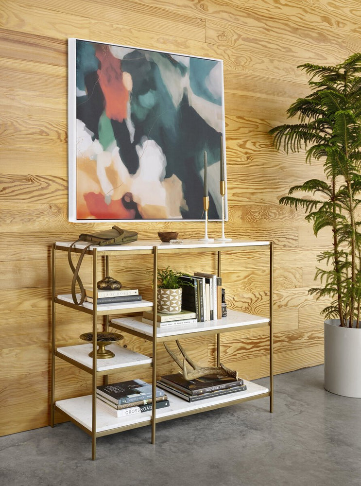 
                      
                        Lily Console Table - Polished White Marble
                      
                    