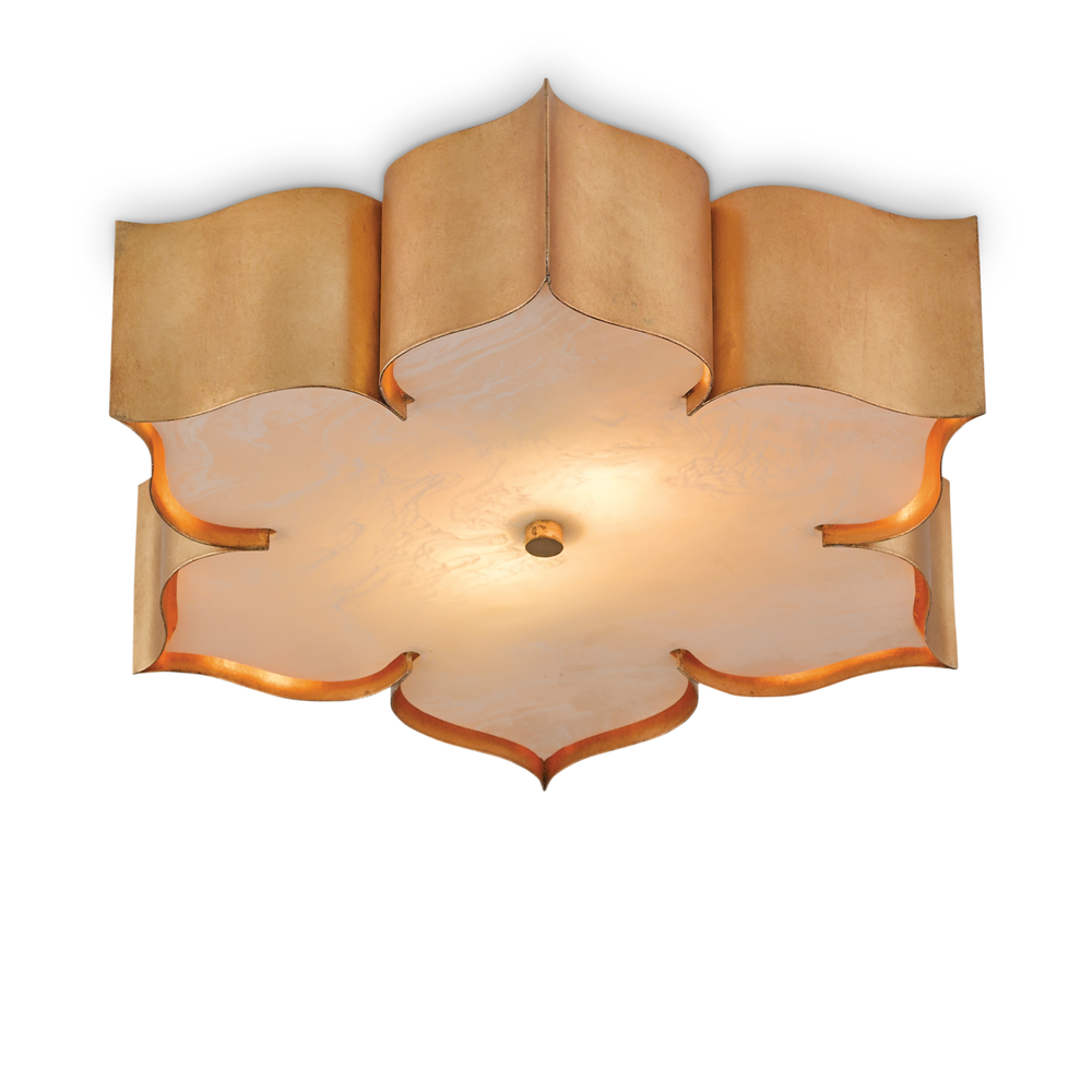 Grand Lotus Gold Flush Mount