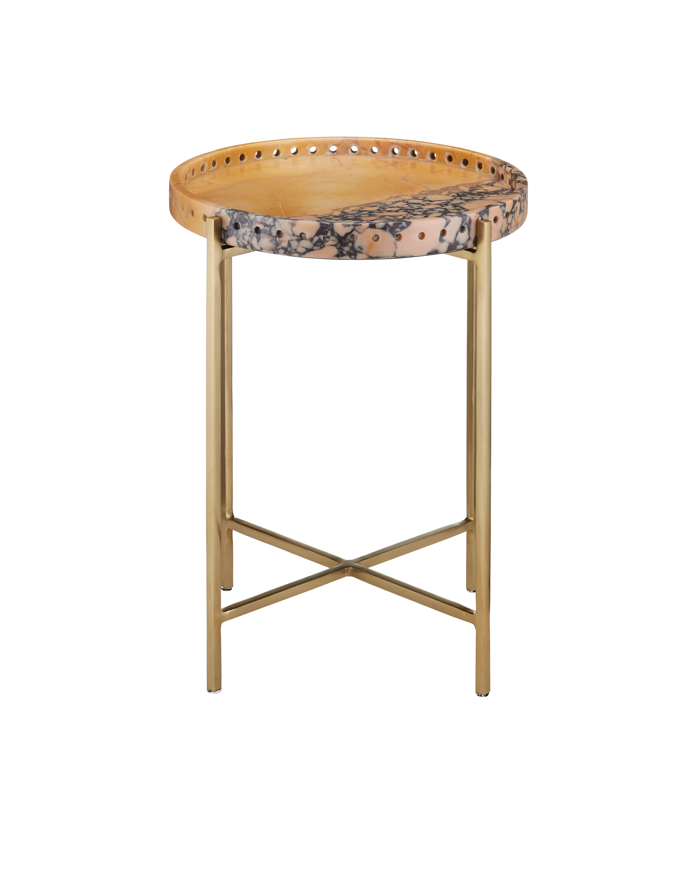 Currey & Company Freya Breccia Accent Table - Thumbnail 3