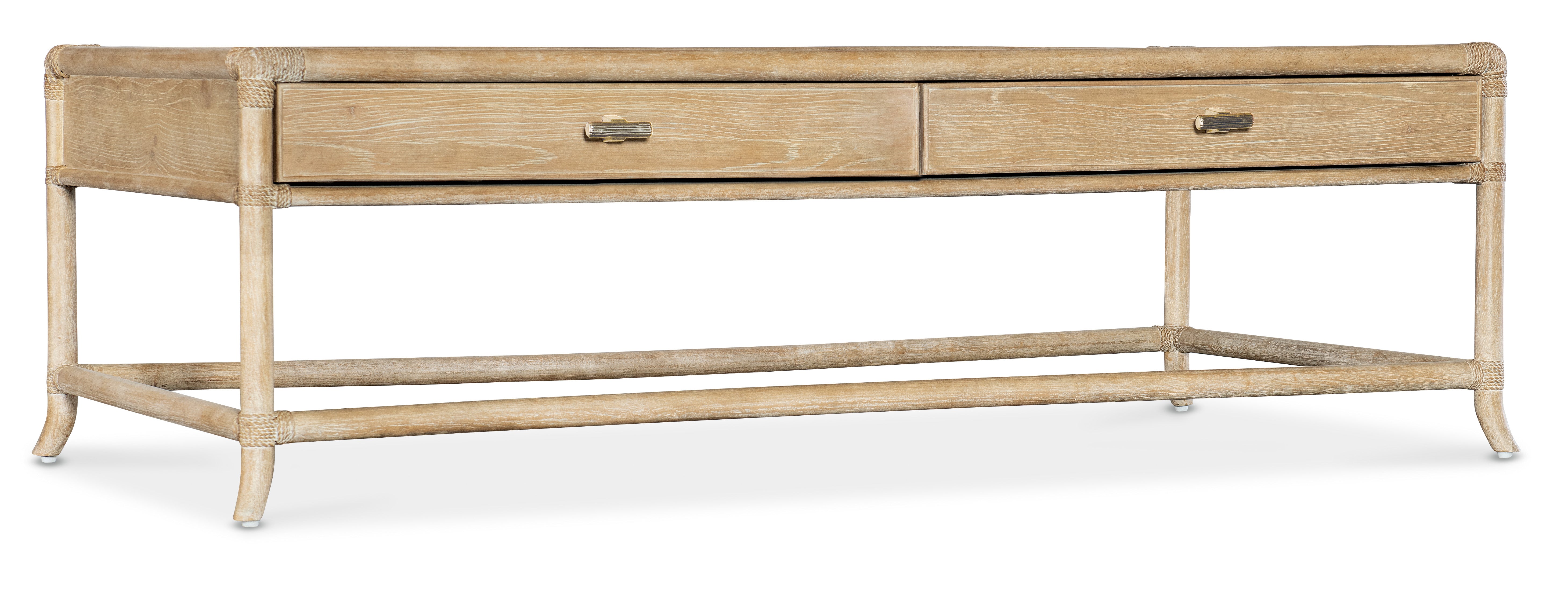 Hooker Furniture Retreat Pole Rattan Cocktail Table