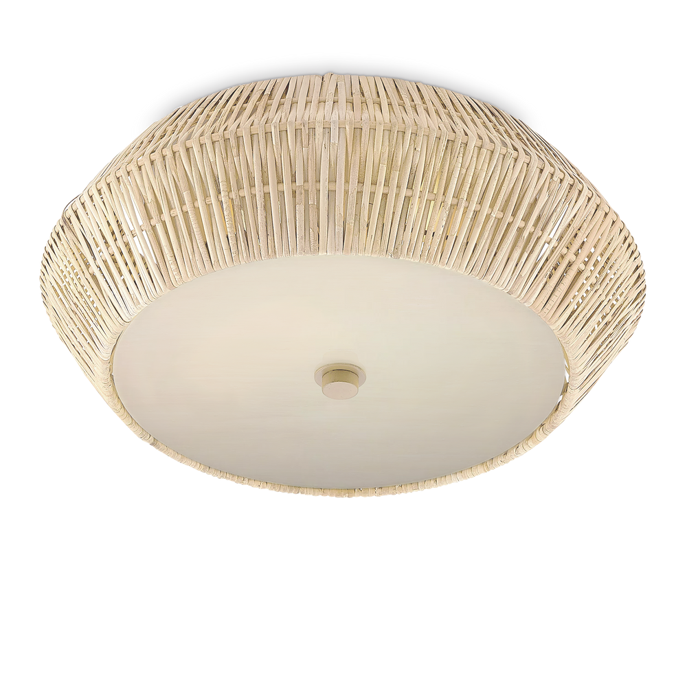 
                      
                        Antibes White Flush Mount.
                      
                    