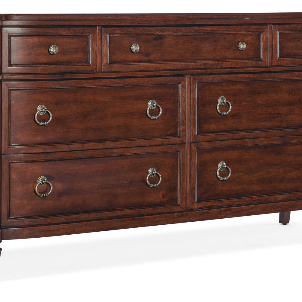 Charleston Seven-Drawer Dresser - Maraschino Cherry.