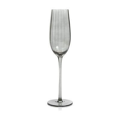 Madeleine Optic Champagne Flute Smoke Glass - Set of 4