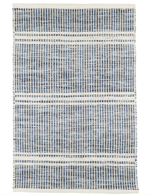 Malta Blue Handwoven Wool Rug