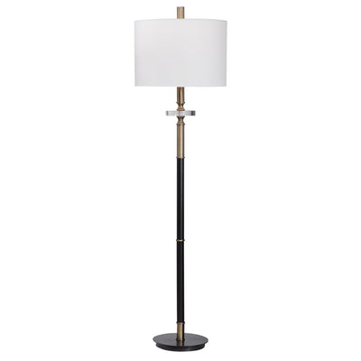 Maud Aged Black Floor Lamp