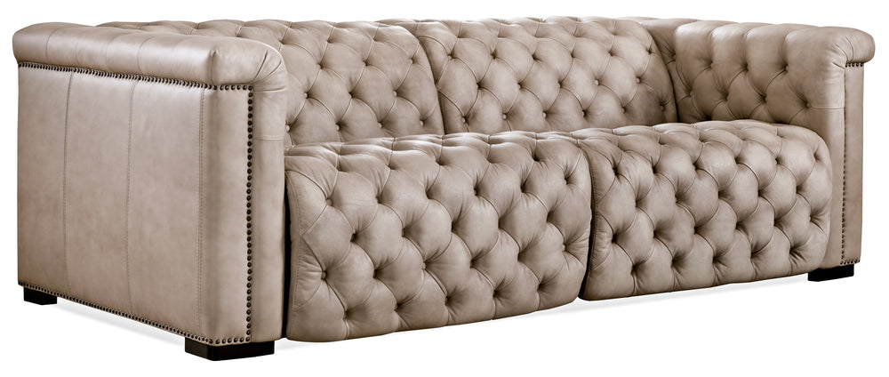 Savion 2 over 2 Sofa with Power Recline & Power Headrest - Giovanni Taupe
