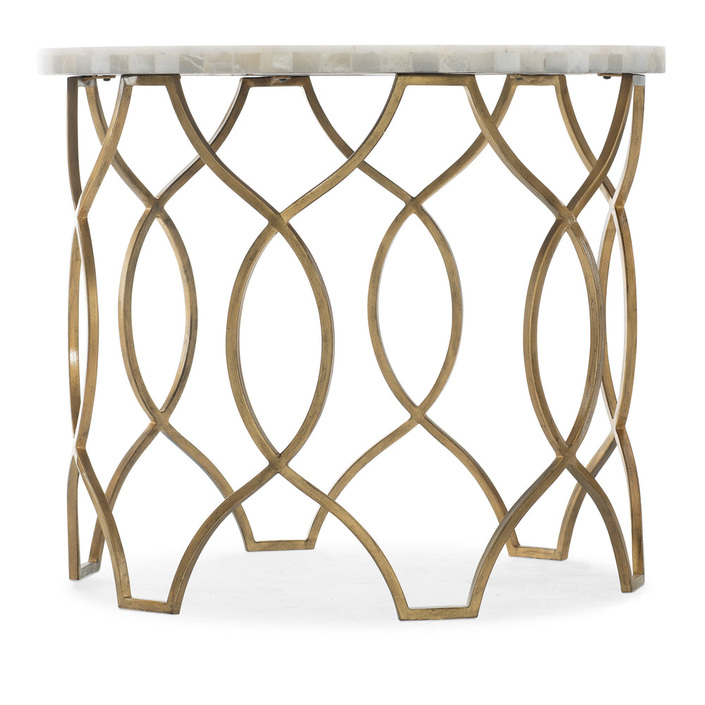 Melange Corrina Round Lamp Table.