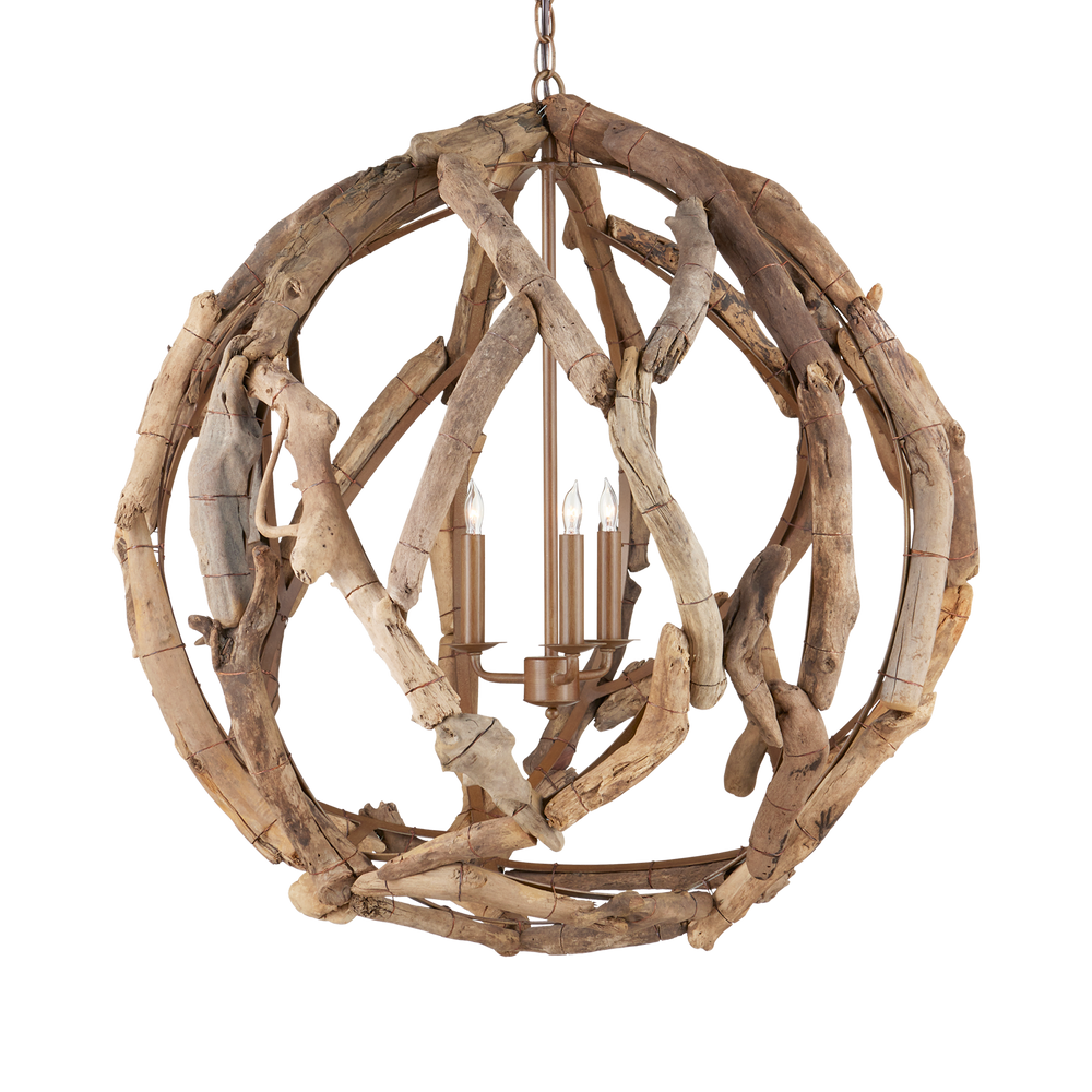 Driftwood Orb Chandelier