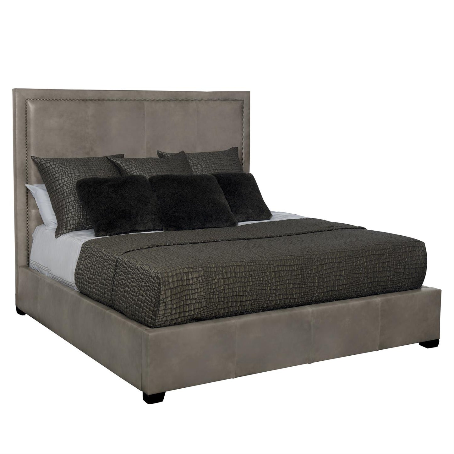 Morgan Leather Panel Extended King Bed – Custom