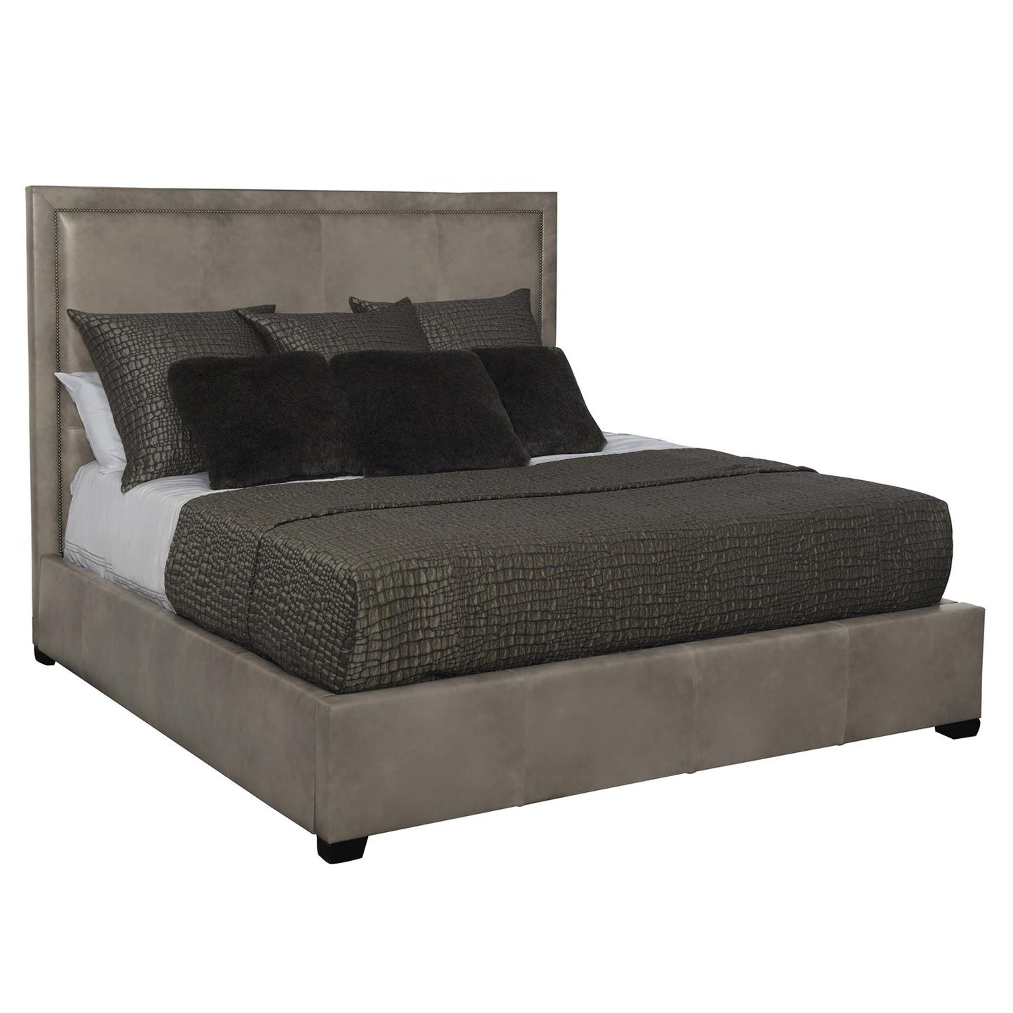 Morgan Leather Panel King Bed – Custom