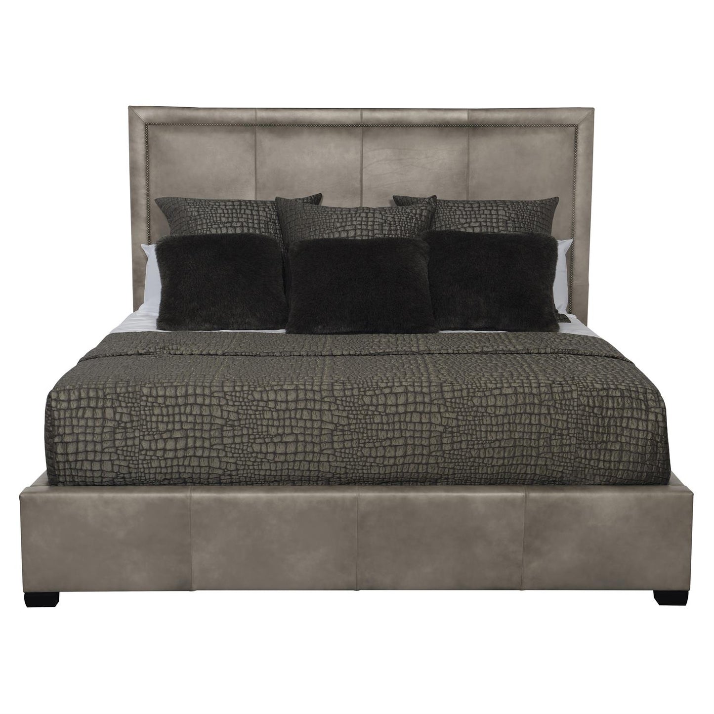 Morgan Leather Panel King Bed – Custom
