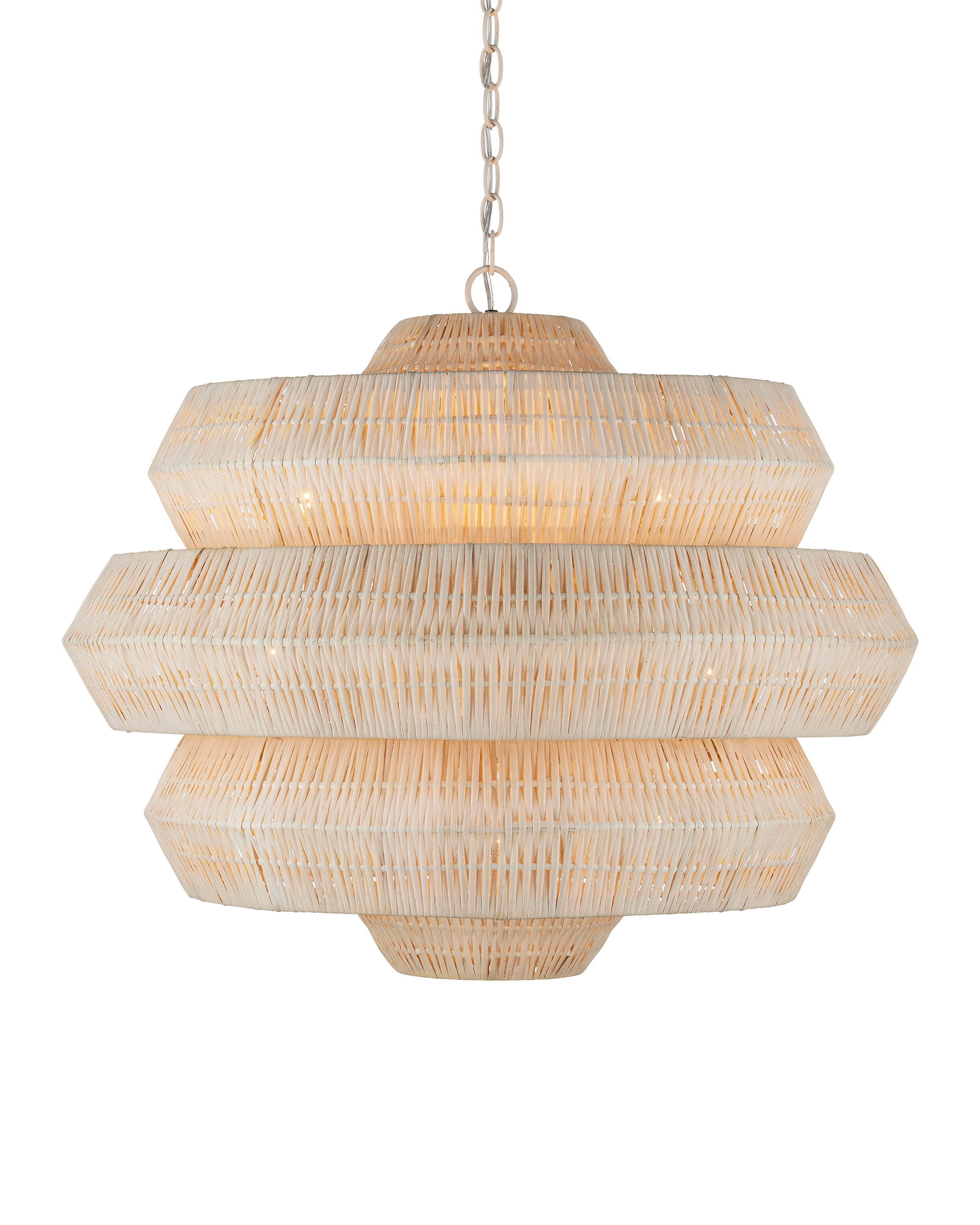 Antibes Medium White Chandelier - Thumbnail 4