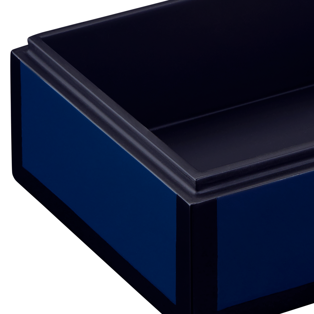 
                      
                        Navy Lacquer Box Set of 2.
                      
                    