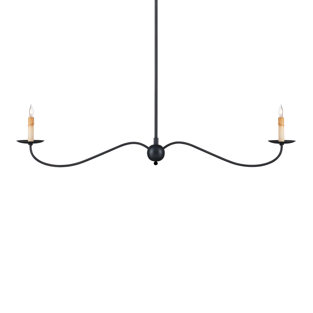 Saxon Black Linear Chandelier