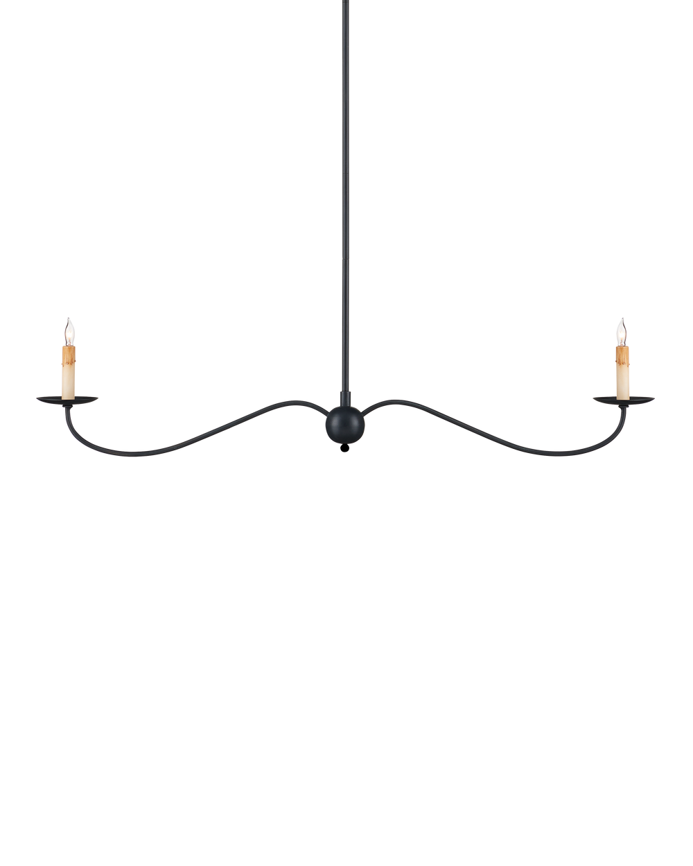 Saxon Black Linear Chandelier