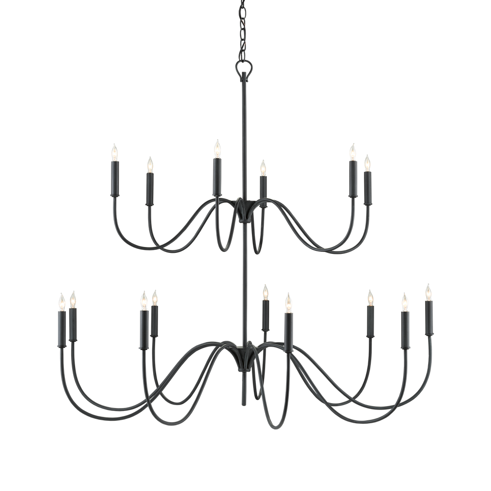 Tirrell Medium Black Chandelier.