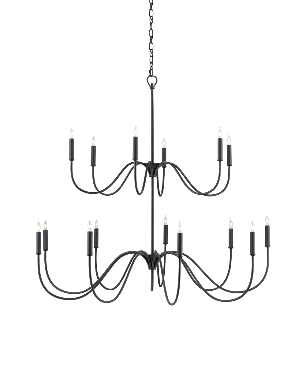 Tirrell Medium Black Chandelier.