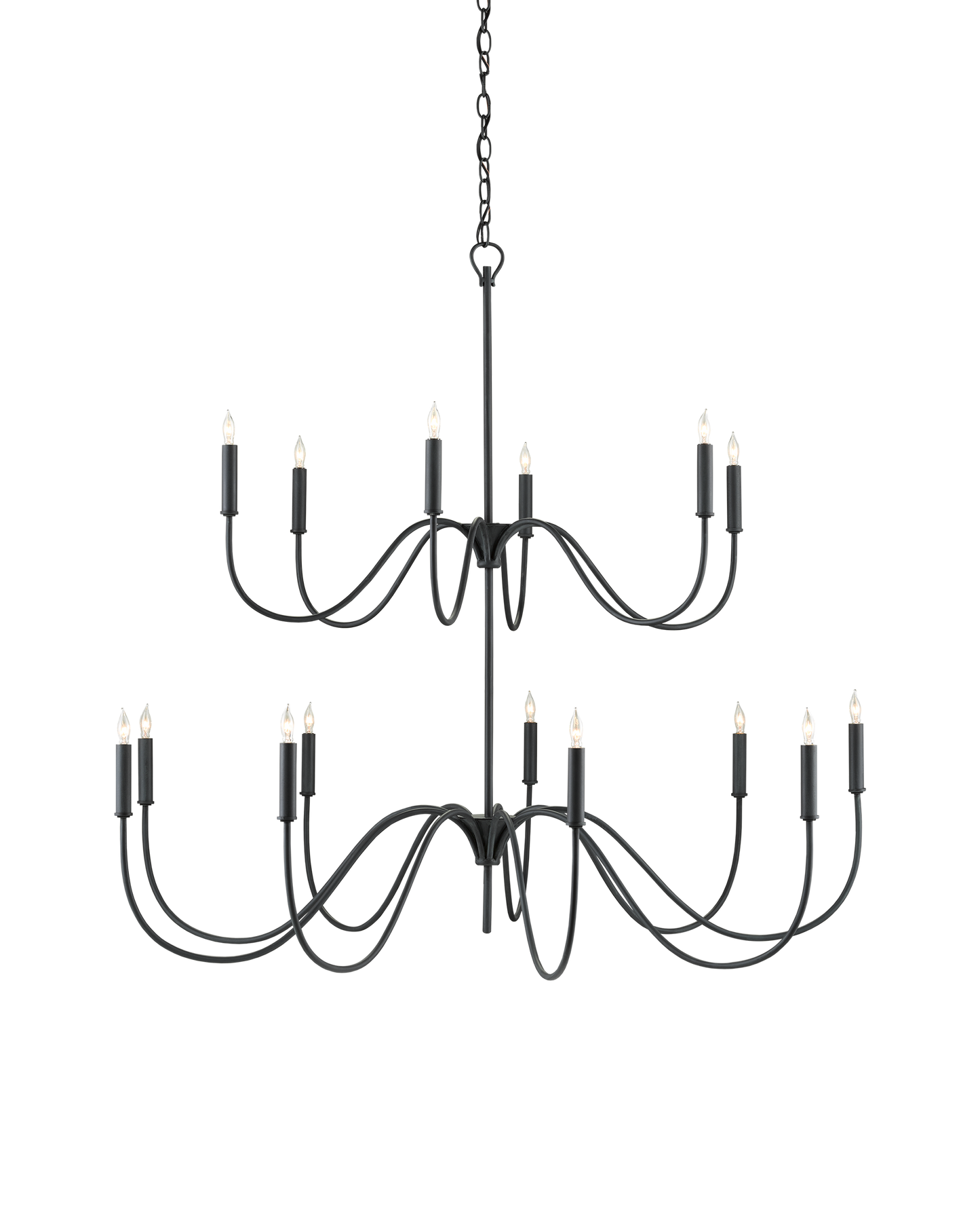 Tirrell Medium Black Chandelier.