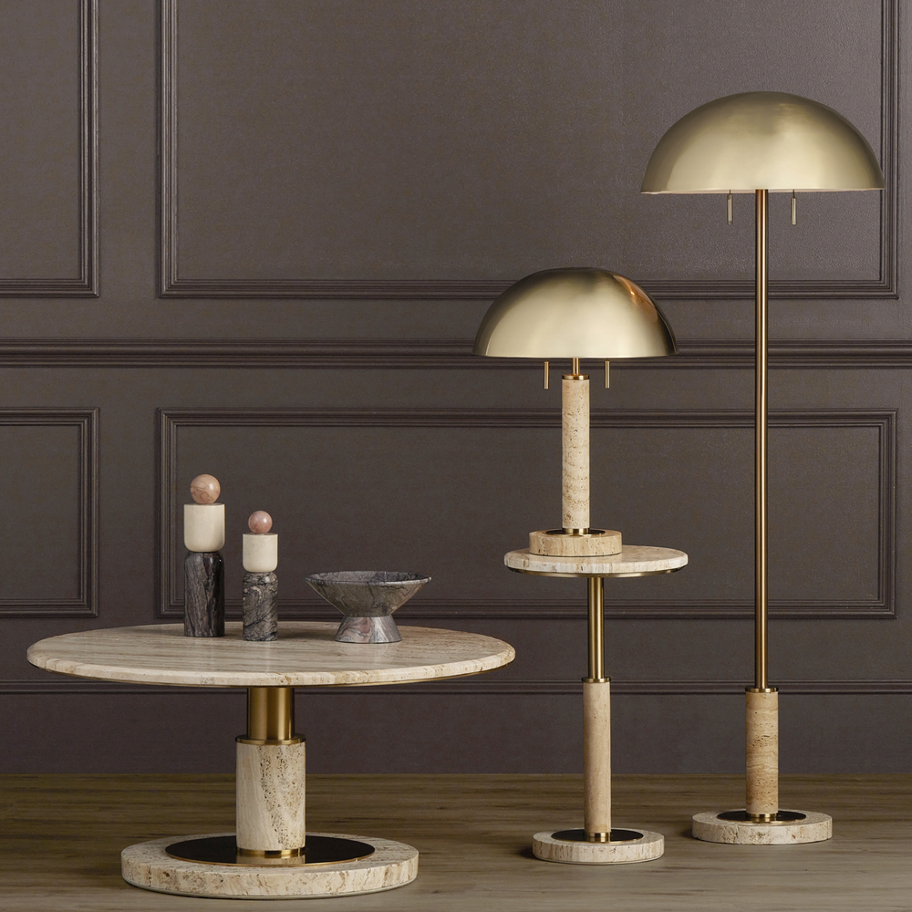 
                      
                        Miles Travertine Accent Table
                      
                    