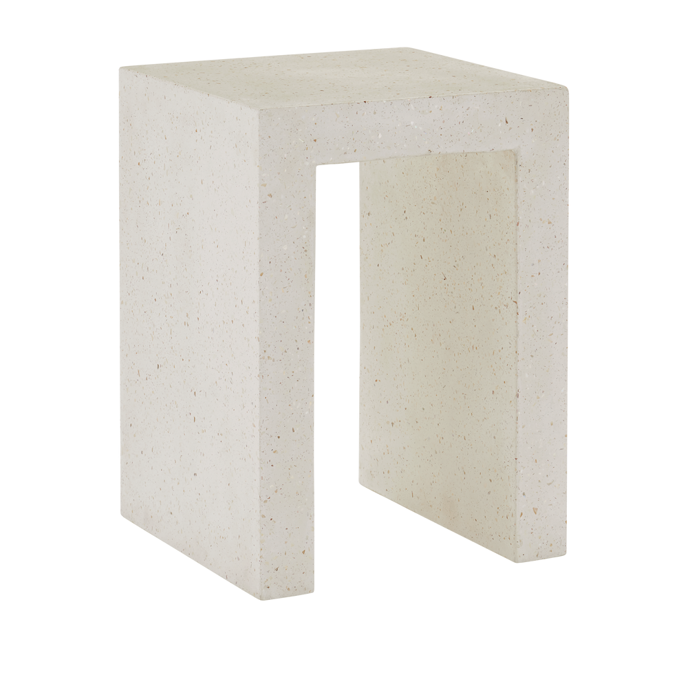 Carson Ivory Terrazzo Accent Table.