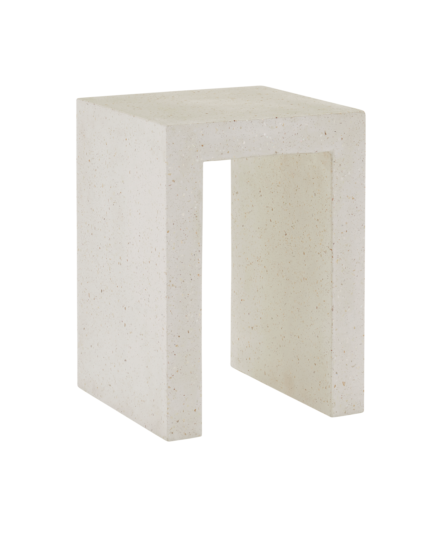 Carson Ivory Terrazzo Accent Table.