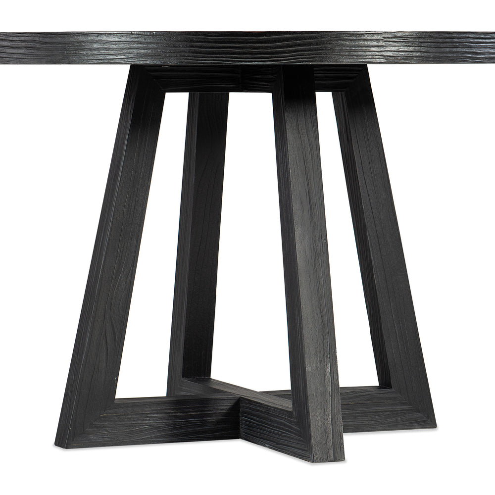 Chapman Shou Sugi Ban Petite Round Dining Table.