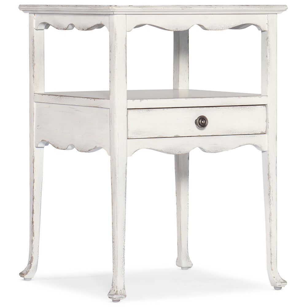 Charleston One-Drawer Accent Table - Magnolia White