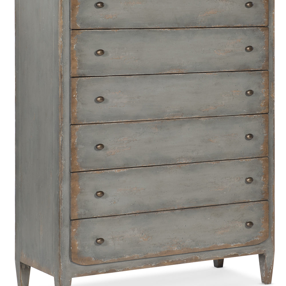 Ciao Bella Six-Drawer Chest- Speckled Gray.