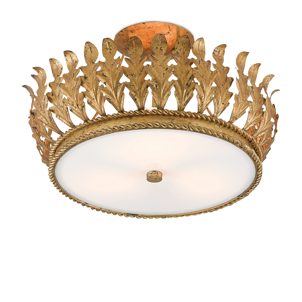 
                      
                        Biddulph Gold Semi-Flush Mount
                      
                    