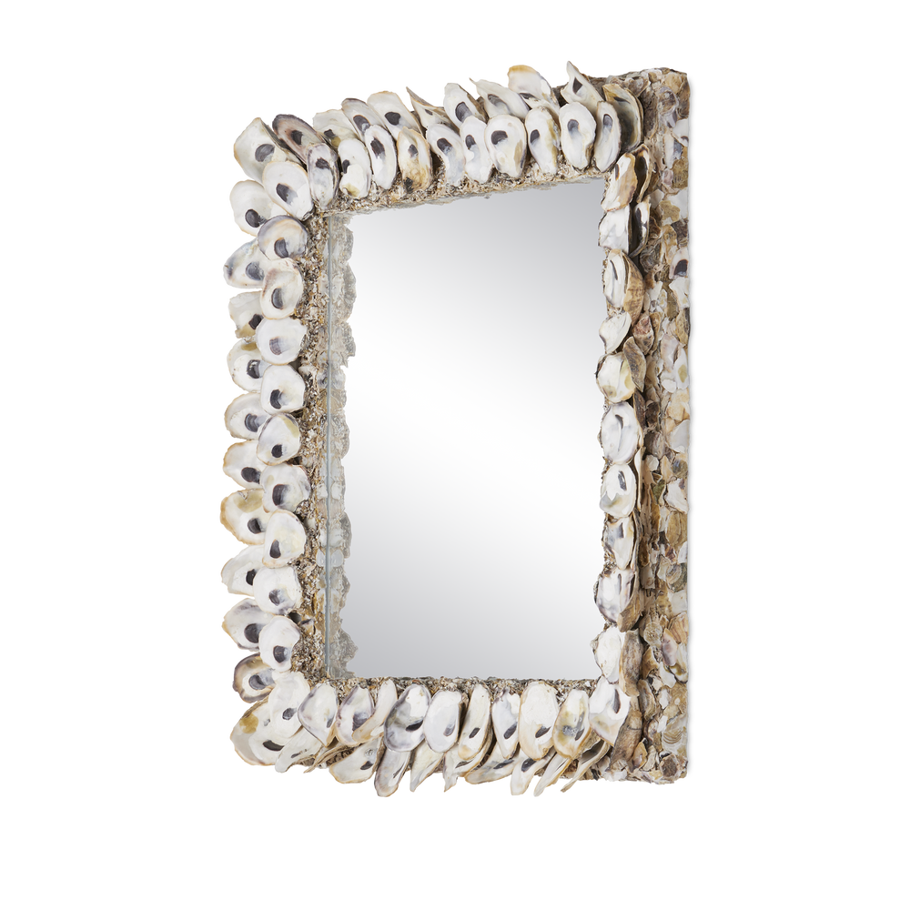 Oyster Shell Square Mirror.