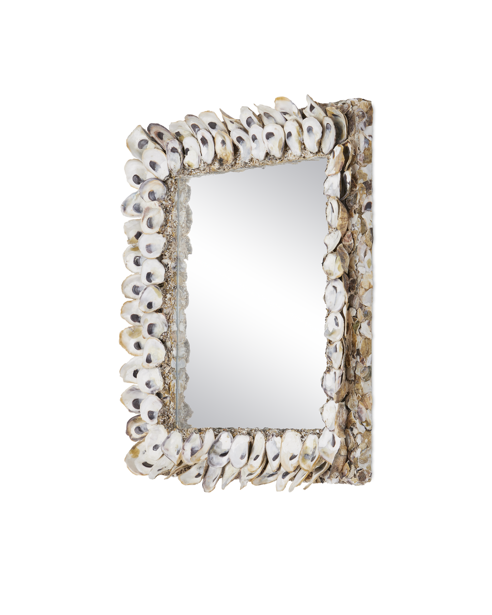 Oyster Shell Square Mirror.