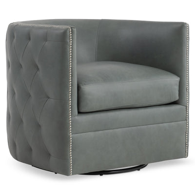 Palazzo Custom Quick Ship Swivel Chair - Leather