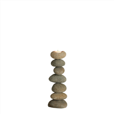 PebbleStack™ candleholder 4.3 dia x 11.8 in. (set of 2)