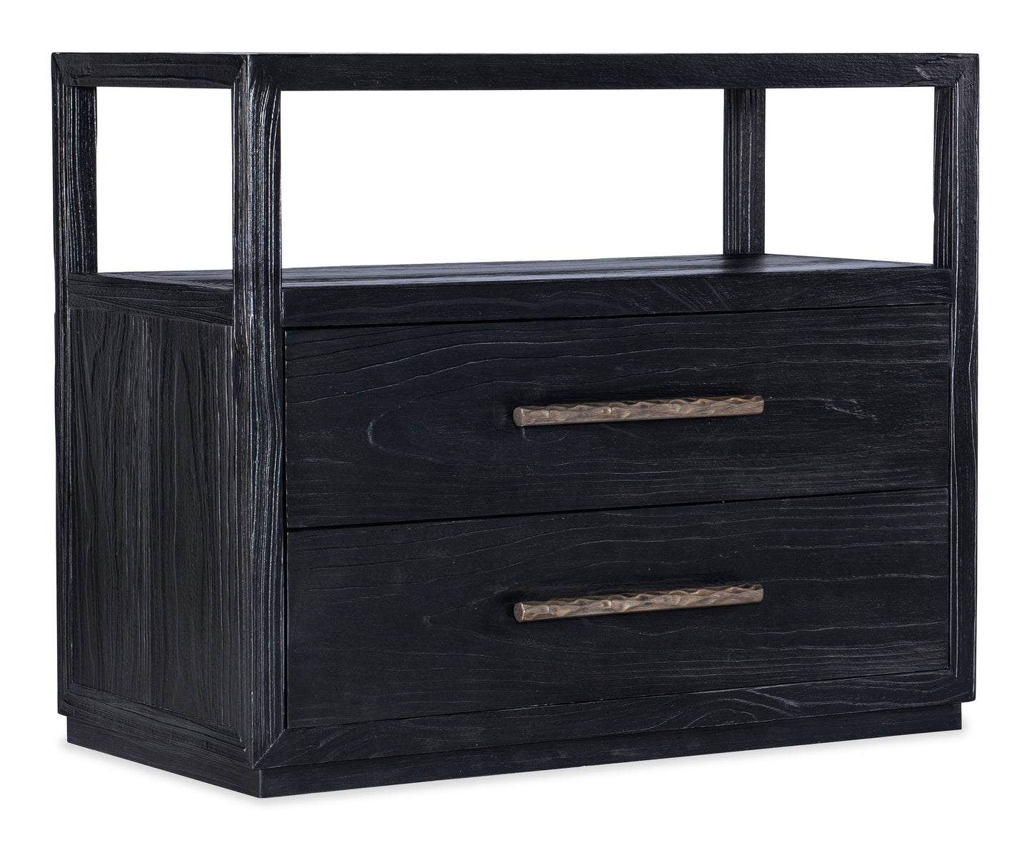 Linville Falls Shou Sugi Ban Two Drawer Nightstand.
