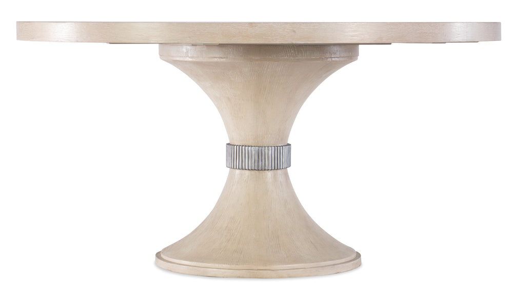 Nouveau Chic Round Pedestal Dining Table.