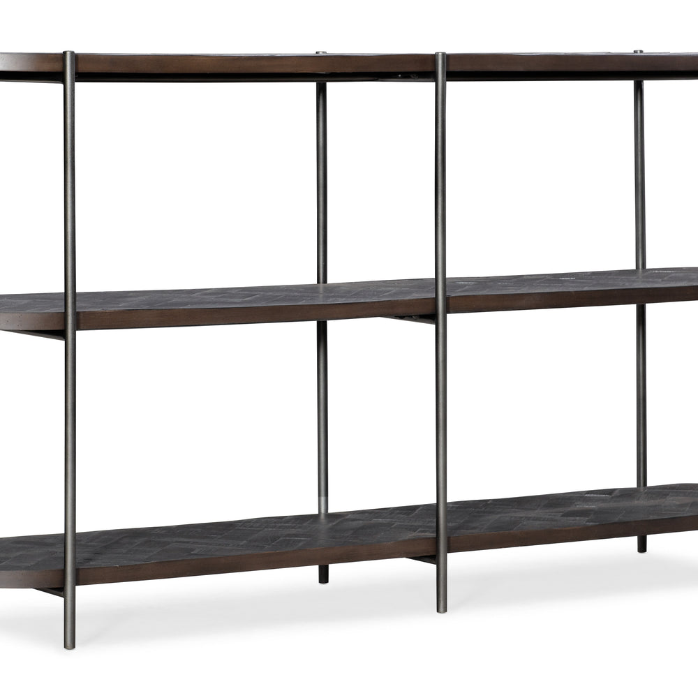 Commerce & Market Console Table - Dark Wood Finish