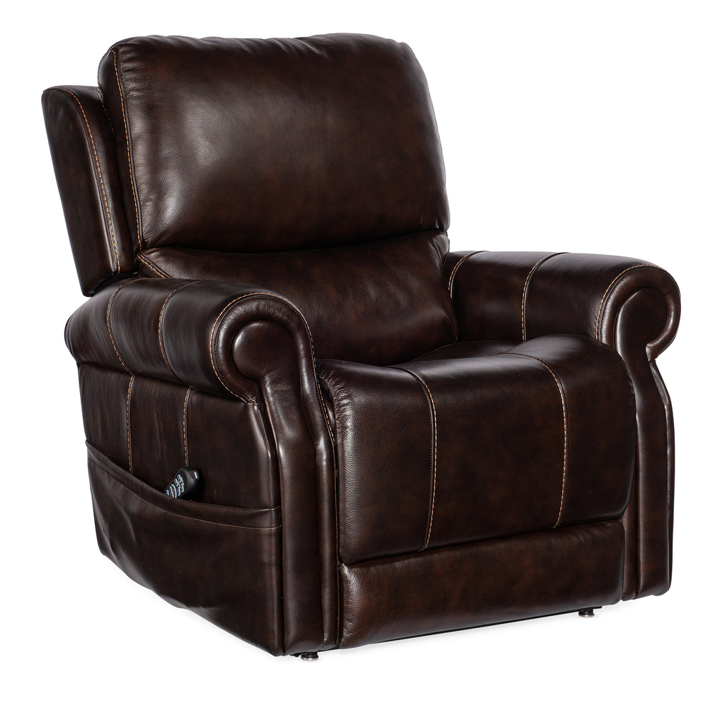 Eisley Power Recliner with Power Headrest, Lumbar & Lift - Maddison Walnut