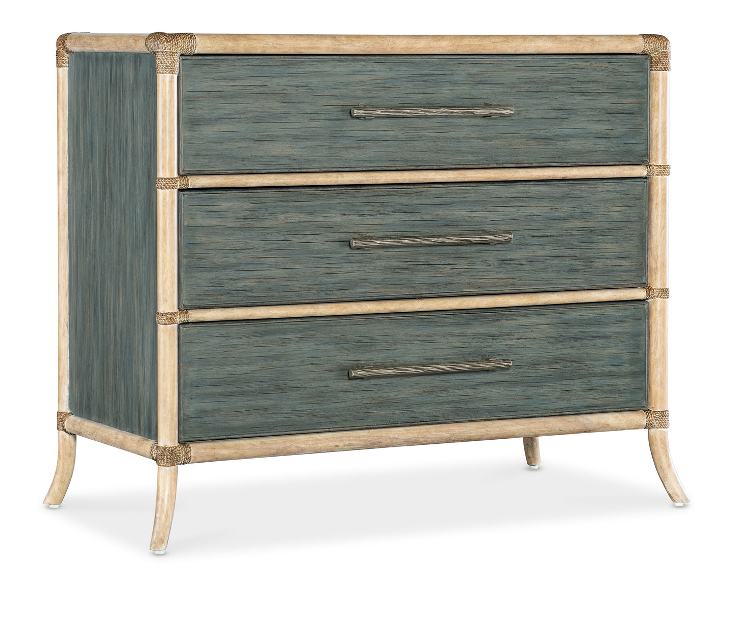 Retreat Pole Rattan Chest - Blue.