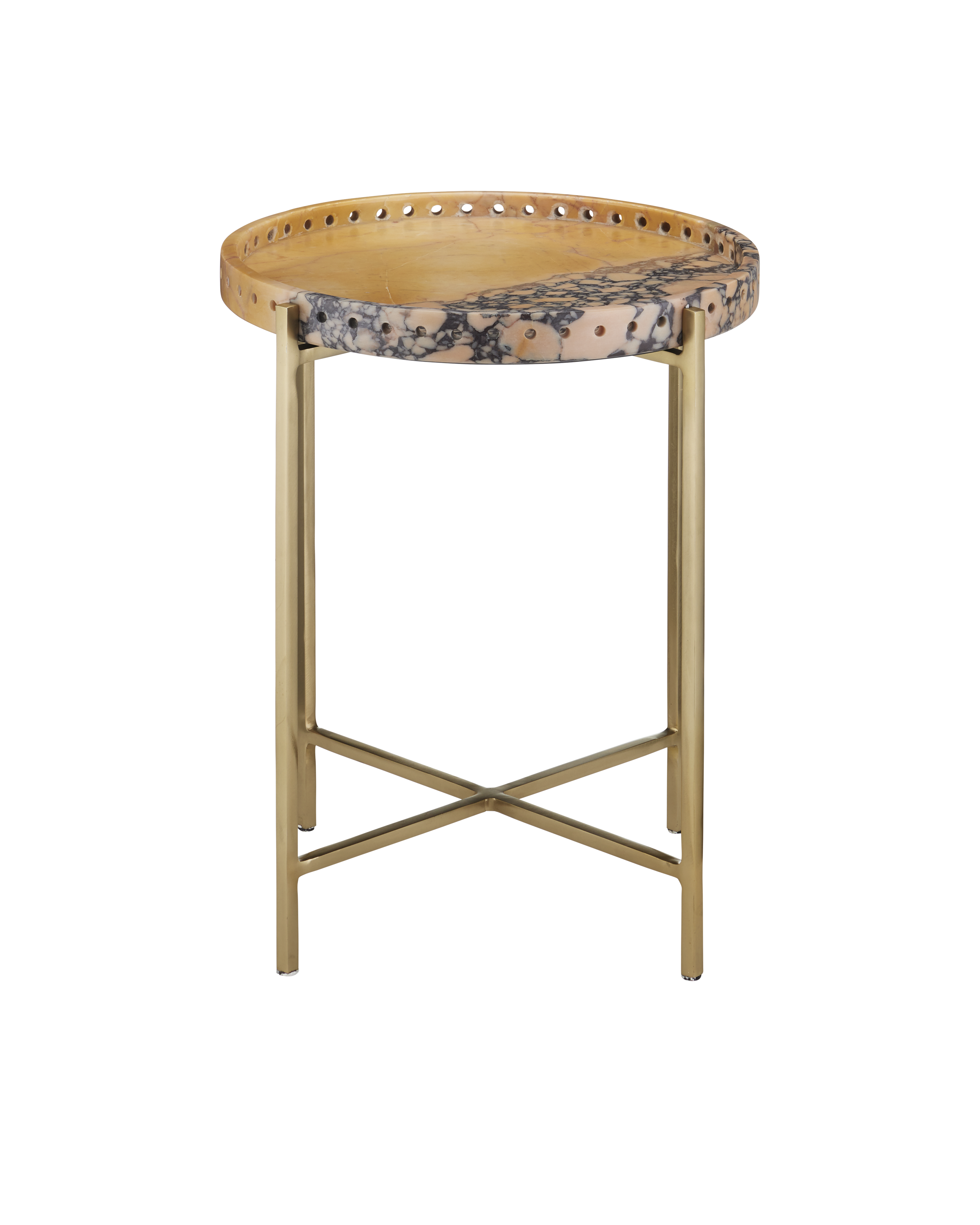 Currey & Company Freya Breccia Accent Table - Thumbnail 4